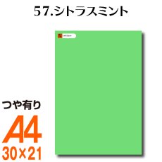 画像1: 全86色 カッティング用シート A4サイズ 57.シトラスミント（つや有り） (1)