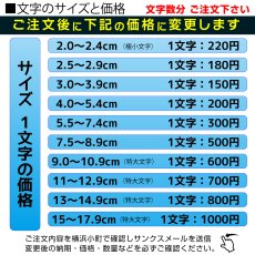 画像14: アイロン文字カット 文字タイプ｜1文字単位で注文できる転写切り文字｜ゼッケン・体操服・柔道着・名札対応【Yokohama小町堂】 (14)