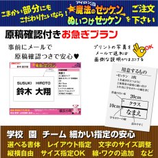 画像18: 超特急おまかせプラン｜最短当日発送対応 ゼッケン 名入れオーダー A5サイズまで｜水着専用／アイロン／縫い付け対応【Yokohama小町堂】 (18)