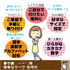 画像8: アイロン文字カット 文字タイプ｜1文字単位で注文できる転写切り文字｜ゼッケン・体操服・柔道着・名札対応【Yokohama小町堂】 (8)